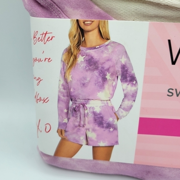 Wildfox Sweatshirt & Shorts Tie Dye Stars Lounge Set XL - Picture 5 of 10